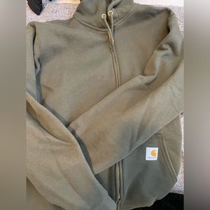 Army Green Carhartt Zip Up Sweatshirt